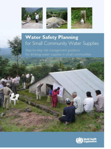 Water Safety Planning for Small Community Water Supplies