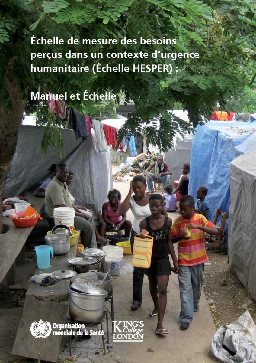 Echelle de mesure des besoins perçus dans un contexte d'urgence humanitaire (échelle HESPER)