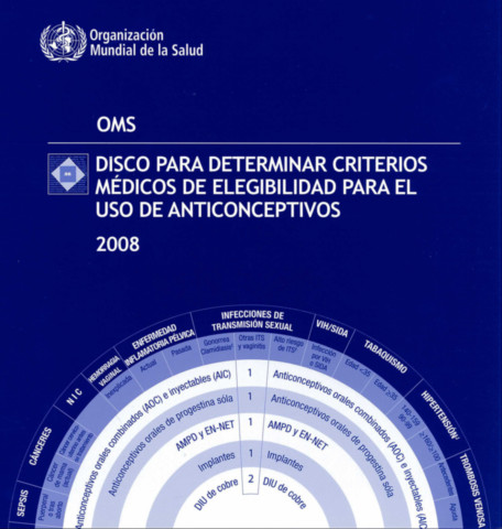 Disco para determinar criterios médicos de elegibilidad para el uso de anticonceptivos  2008
