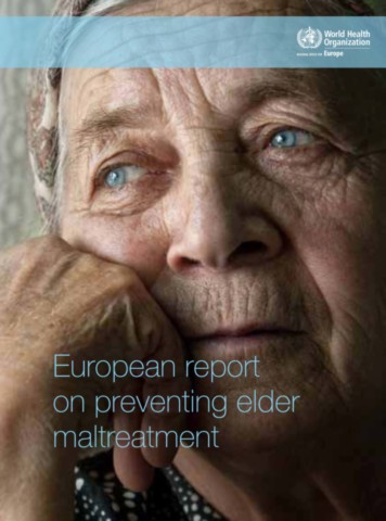 European Report on Preventing Elder Maltreatment