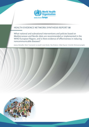 What national and subnational interventions and policies based on Mediterranean and Nordic diets are recommended or implemented in the WHO European