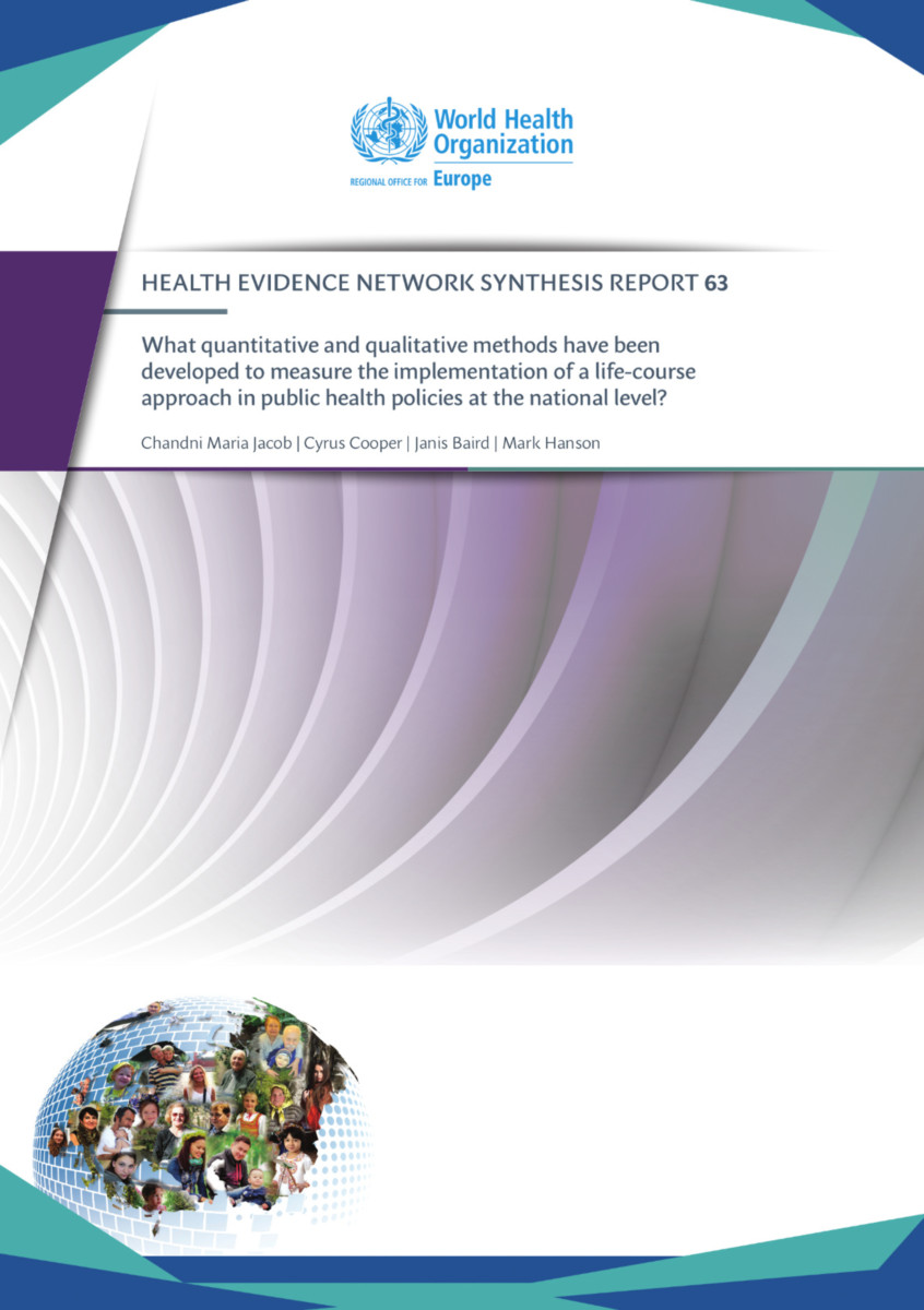 What quantitative and qualitative methods have been developed to measure the implementation of a life-course approach in public health policies at the national level? (2019)